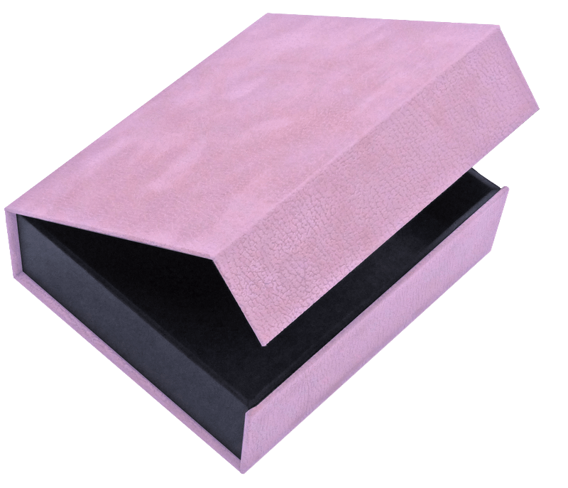 magnet cuir pink flock paper